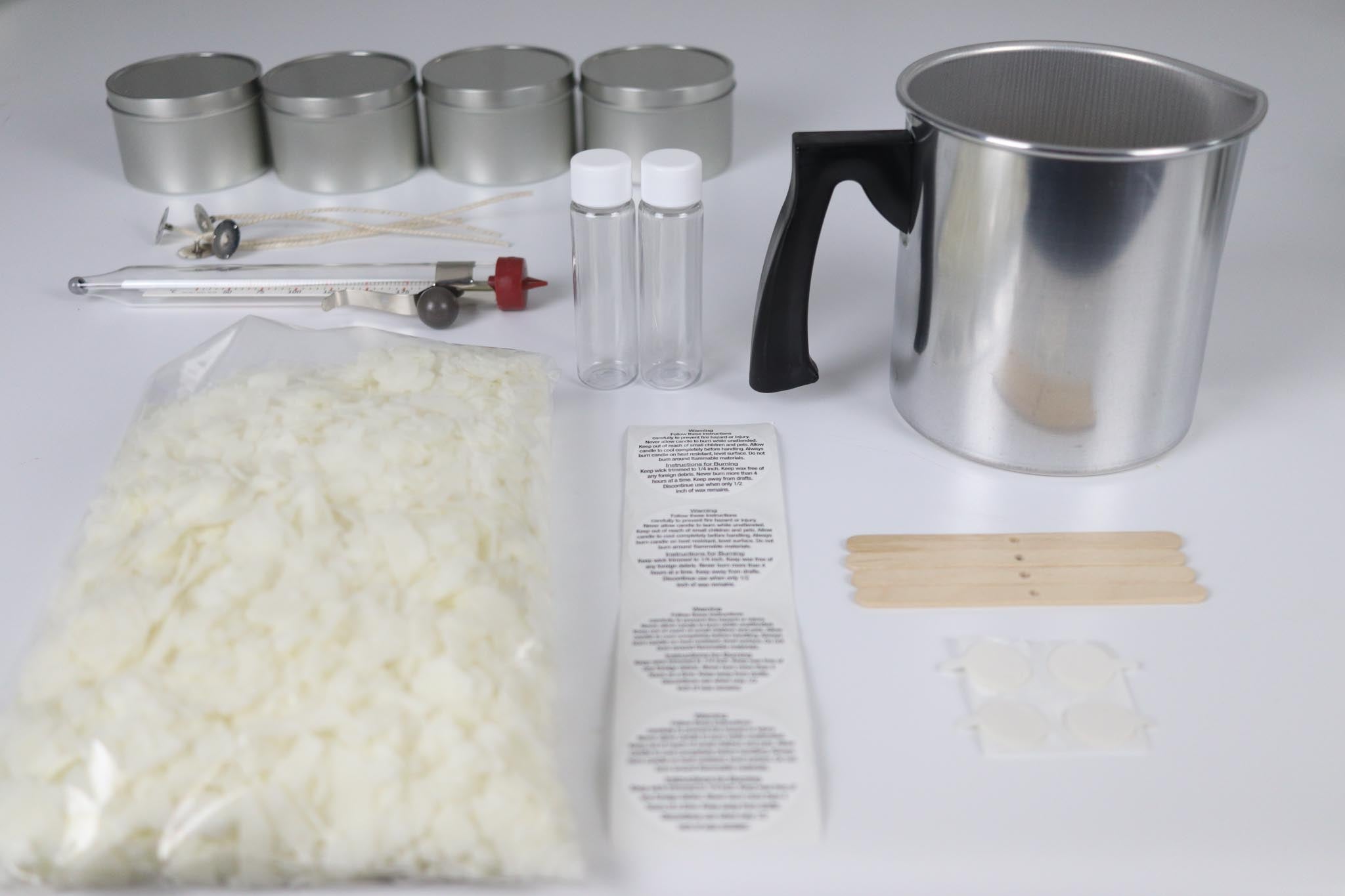 What's the full material for 1 candle making kit? 